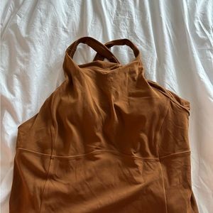 Lululemon Key to Balance Halter Copper Brown Tank Top Size 12
